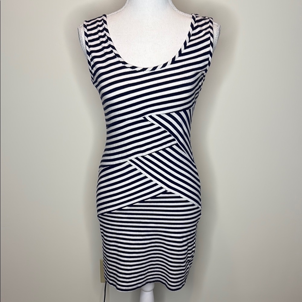 Xhilaration Striped Abstract Patterned Sleeveless Tank Dress. Medium